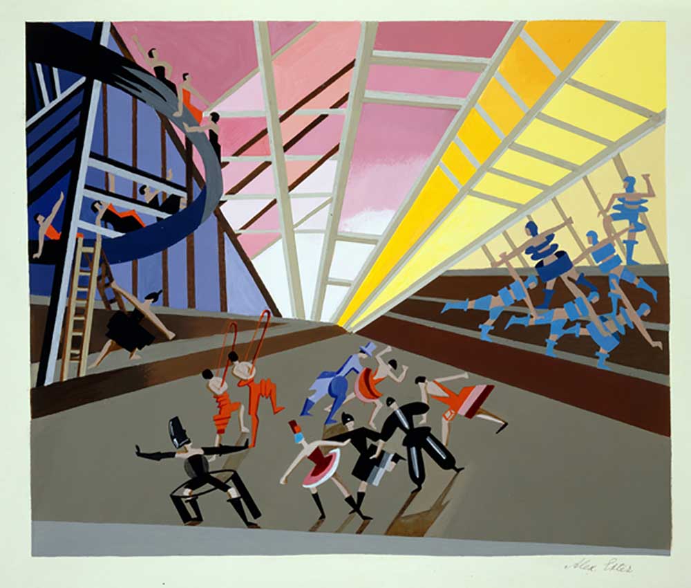 Set Design for a Ballet, illustration from Maquettes de Theatre by Alexandra Exter, published 1920s od Alexandra Exter