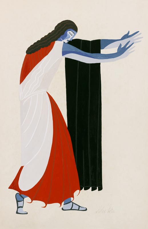 Costume design for the play "Seven Against Thebes" by Aeschylus od Alexandra Exter