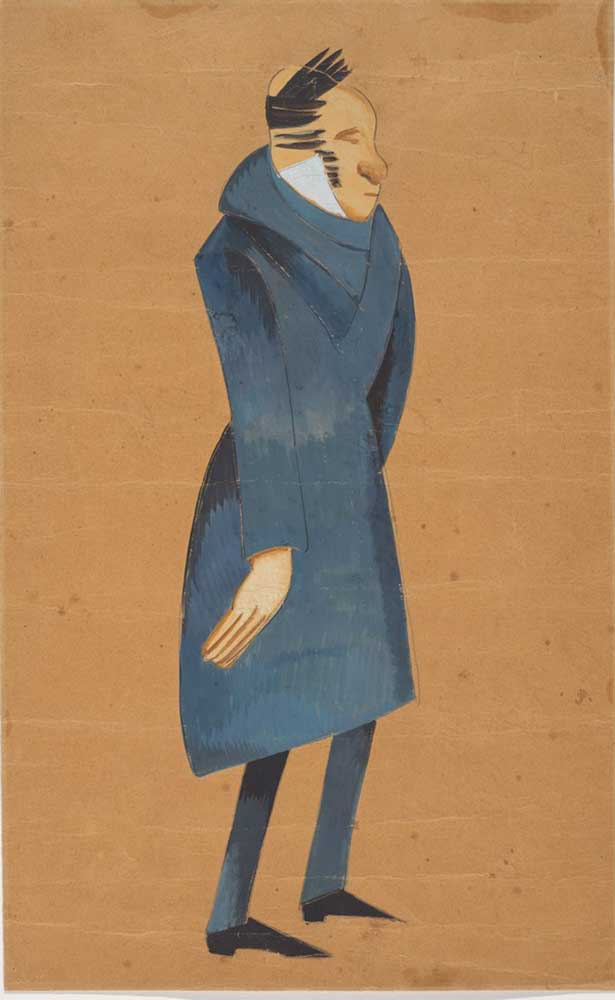 Costume design for the play The Death of Tarelkin by A. Sukhovo-Kobylin od Alexandra Exter