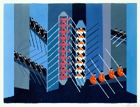 Experimental Set Design, illustration from Maquettes de Theatre by Alexandra Exter, published 1920s