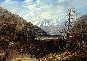 Swiss mountains valley od Alexandre Calame