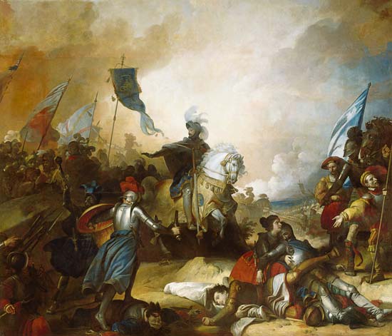 The Battle of Marignan, 14th September 1515 od Alexandre Evariste Fragonard