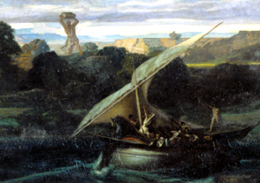 Polyphem und das Schiff des Odysseus od Alexandre Gabriel Decamps