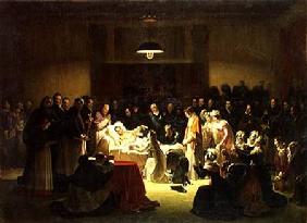 The Last Moments of Charles-Ferdinand of France (1778-1820) in the Administration Room of the Paris