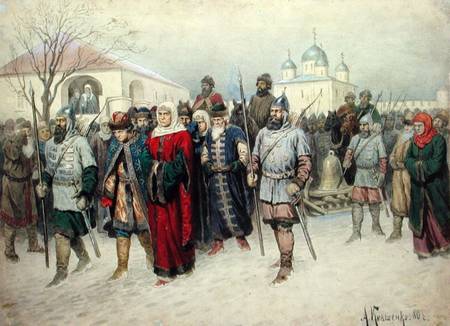 Joining of Great Novgorod, Novgorodians Departing to Moscow od Alexej Danilovich Kivschenko