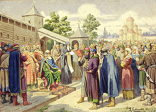 Verlesung des Gesetzes in Anwesenheit des Grossfürsten Jaroslaw od Alexej Danilovich Kivschenko