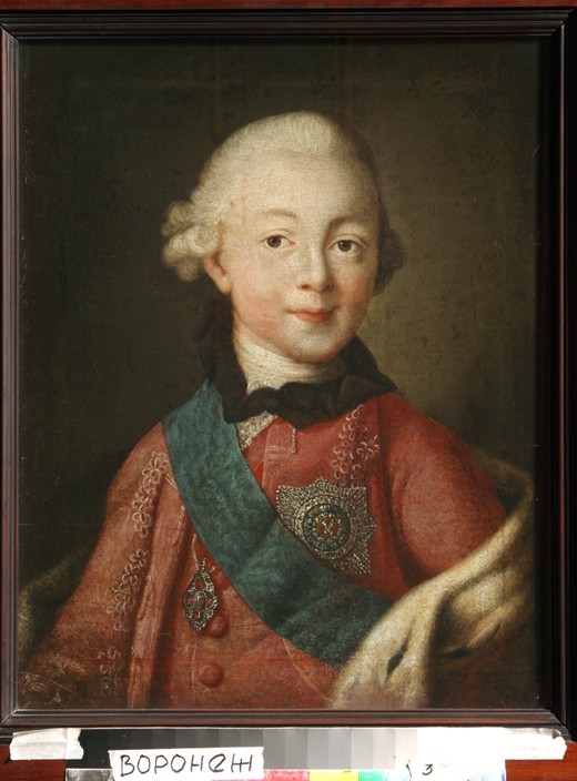 Portrait of Grand Duke Pavel Petrovich (1754-1801) od Alexej Petrowitsch Antropow