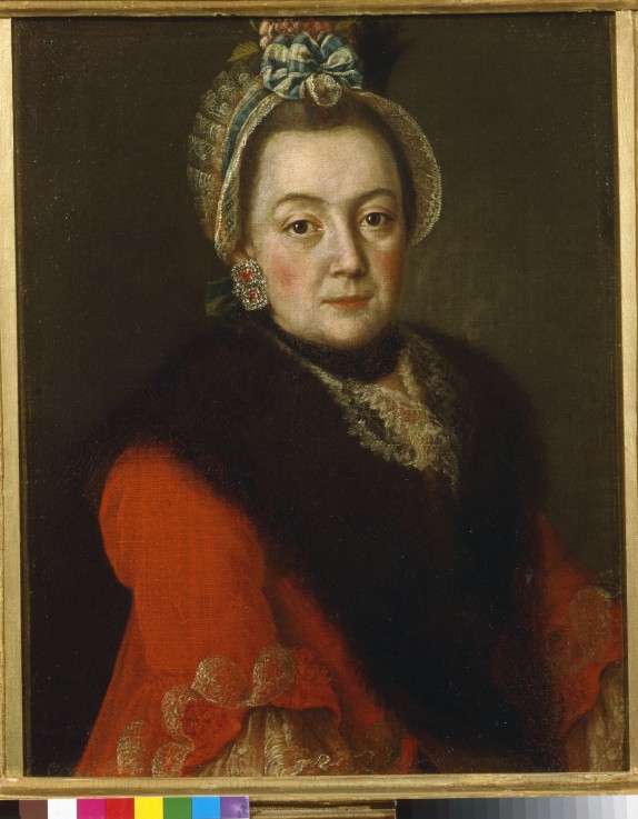 Portrait of Anna Ivanovna Kolycheva od Alexej Petrowitsch Antropow