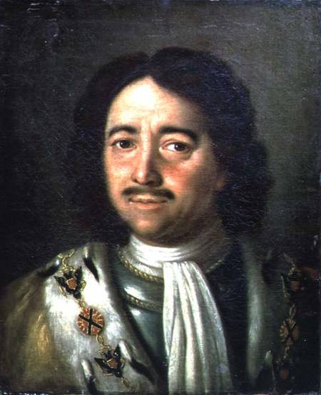 Portrait of Tsar Peter I the Great (1672-1725) od Alexej Petrowitsch Antropow