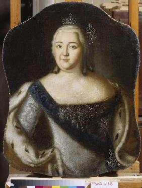Portrait of the czarina Elisabeth Petrowna
