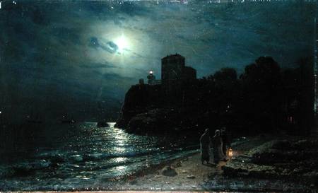 Moonlight on the Edge of a Lake od Alexej Savrasov