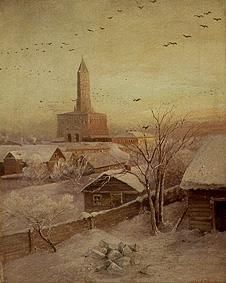 The Schukarew tower in Moscow in winter od Alexej Savrasov