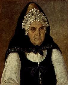 Portrait of a Russian merchant woman. od Alexej Wassiljewitsch Tyranow