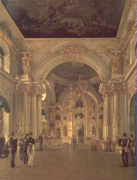 Interior of the Great Church in the Winter Palace od Alexej Wassiljewitsch Tyranow