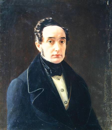 Portrait of the author Ivan Panayev (1812-62) od Alexej Wassiljewitsch Tyranow