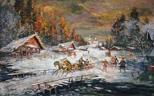The Russian Winter od Alexejew. Konstantin Korovin
