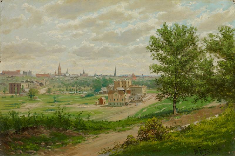 Lowry Hill, Minneapolis, 1888 (oil on canvas) od Alexis Jean Fournier