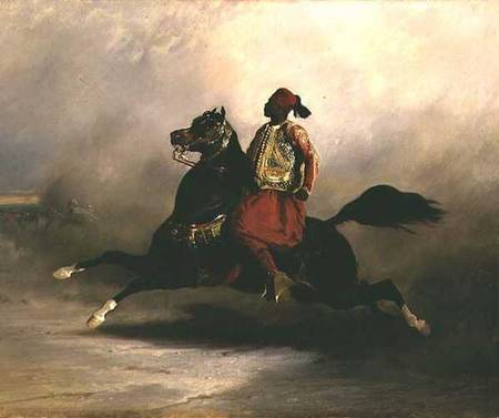 Nubian Horseman at the Gallop od Alfred Dedreux