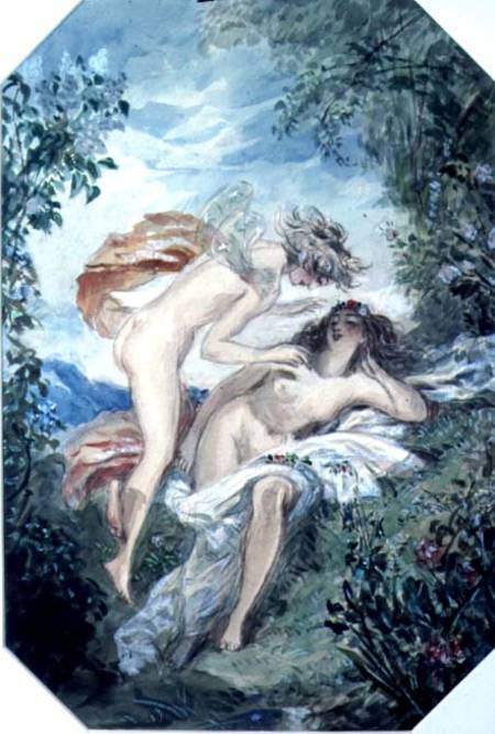 Flora and Zephyr od Alfred-Edward Chalon