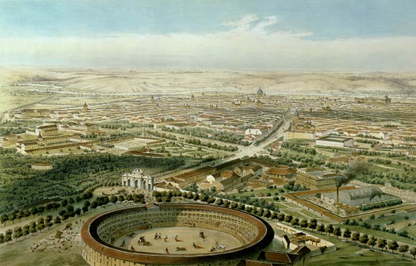 Aerial View of Madrid from the Plaza de Toros od Alfred Guesdon