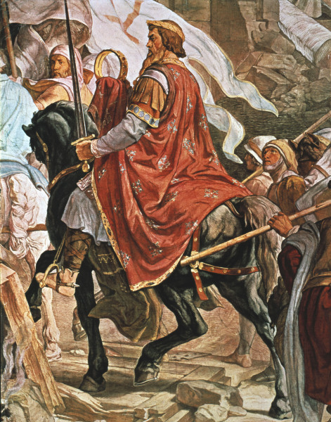 Charlemagne entering Pavia od Alfred Rethel