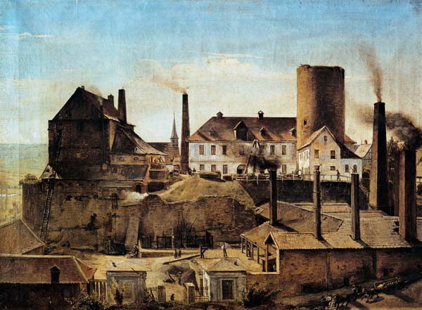 The Harkort Factory at Burg Wetter od Alfred Rethel
