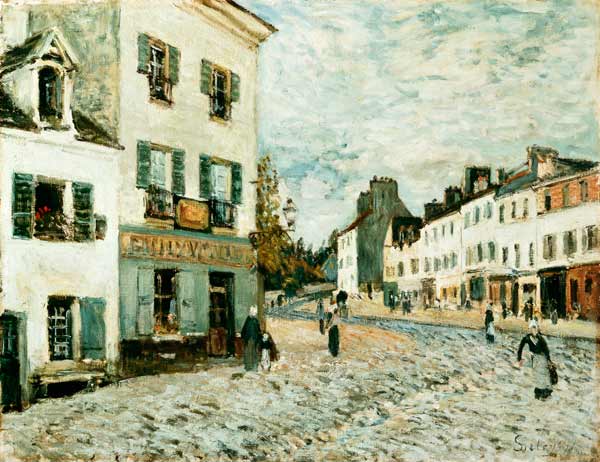 Market place in Marly. od Alfred Sisley