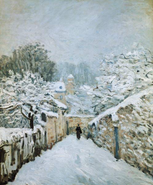 Winter in Louveciennes. od Alfred Sisley
