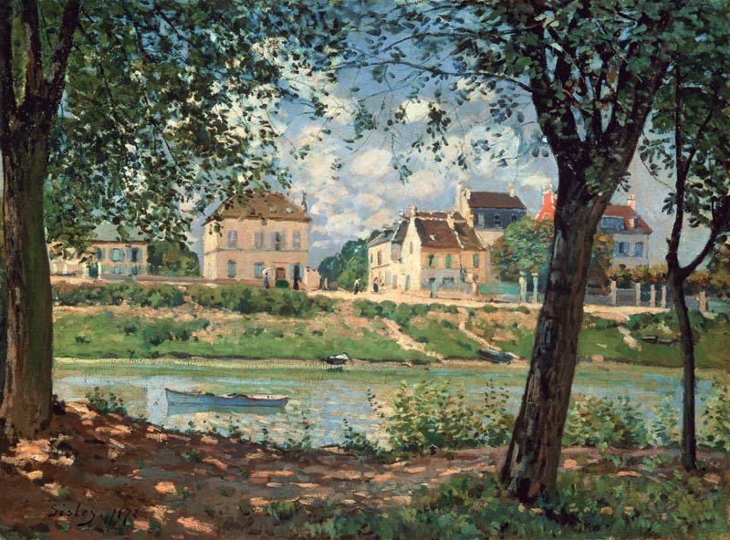 Village on the shore of his od Alfred Sisley