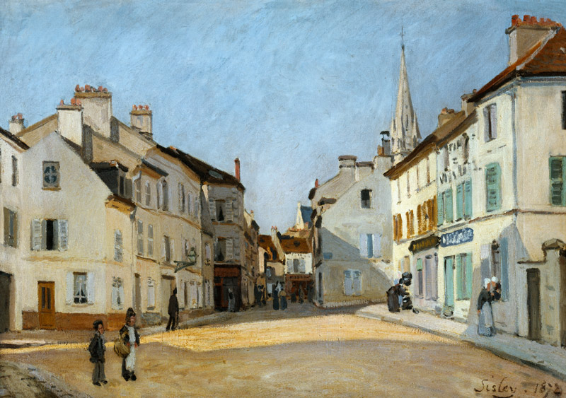Rue de la Chaussee at Argenteuil od Alfred Sisley