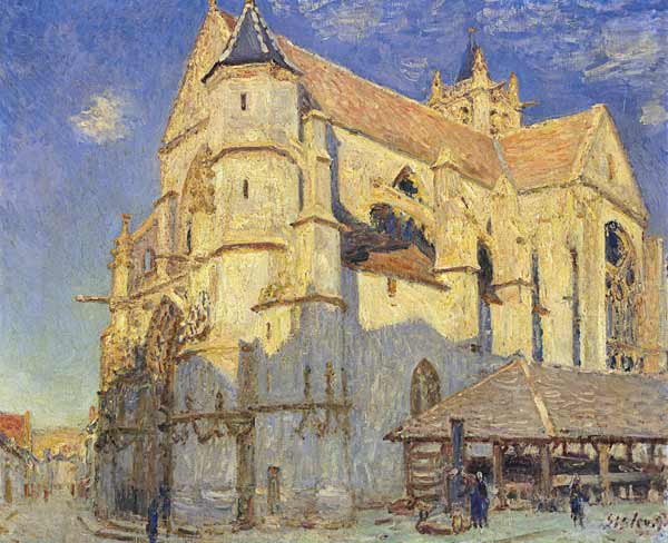 The Church at Moret, Frosty Weather od Alfred Sisley