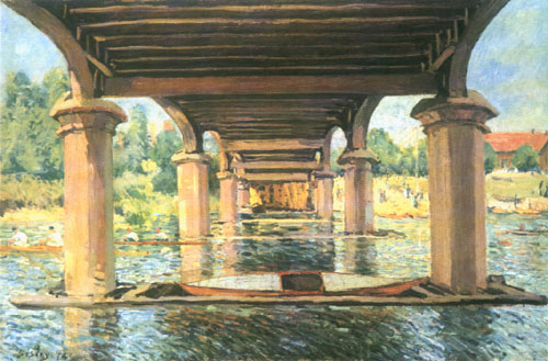 Under the bridge of Hampton Court od Alfred Sisley