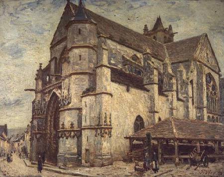 The Church at Moret, Frosty Weather od Alfred Sisley