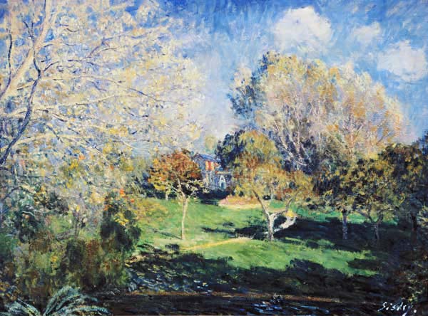 The garden of Monsieur Hoschedé in Montgeron od Alfred Sisley