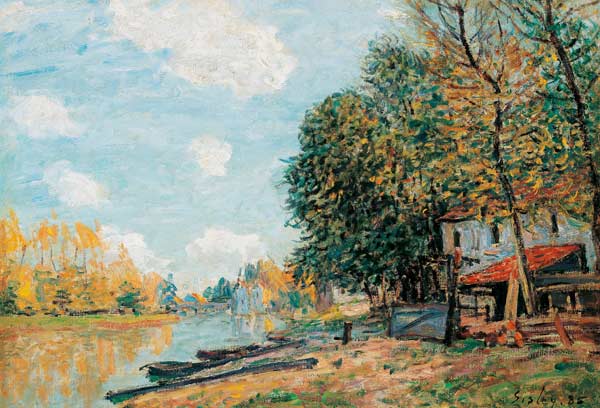 Moret. The Banks of the River Loing od Alfred Sisley