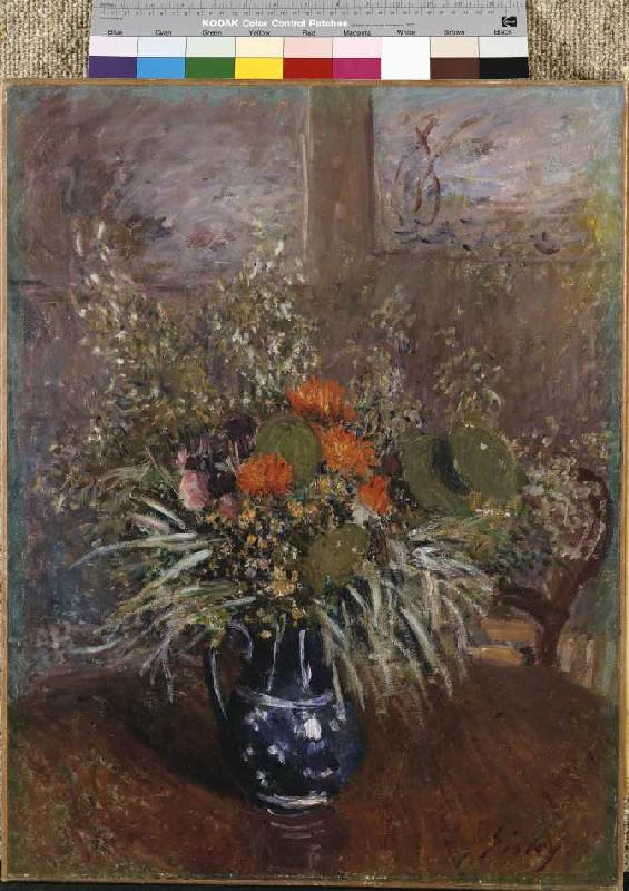Ein Blumenstrauß od Alfred Sisley