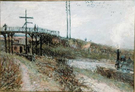 The Footbridge over the Railway at Sevres od Alfred Sisley