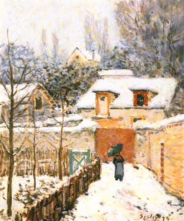 Snow at Louveciennes od Alfred Sisley