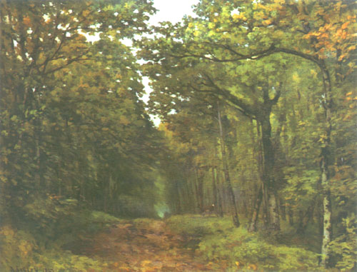Chestnut avenue in Celle Saint Cloud I od Alfred Sisley