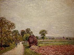 Country marked-out route in the surroundings of Moret. od Alfred Sisley