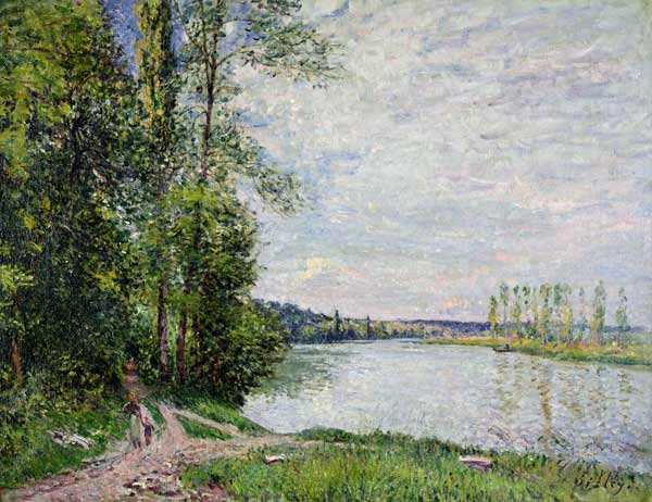 The Riverside Road from Veneux to Thomery od Alfred Sisley