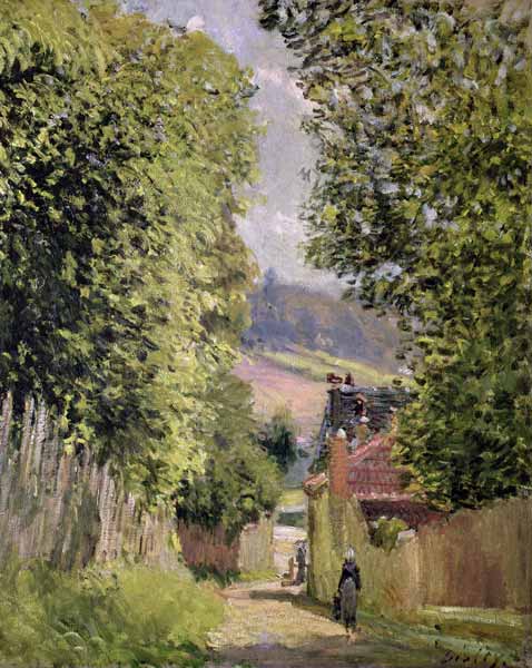 A Road in Louveciennes od Alfred Sisley