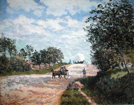 The Road to Nantes at Choisy le Roy od Alfred Sisley