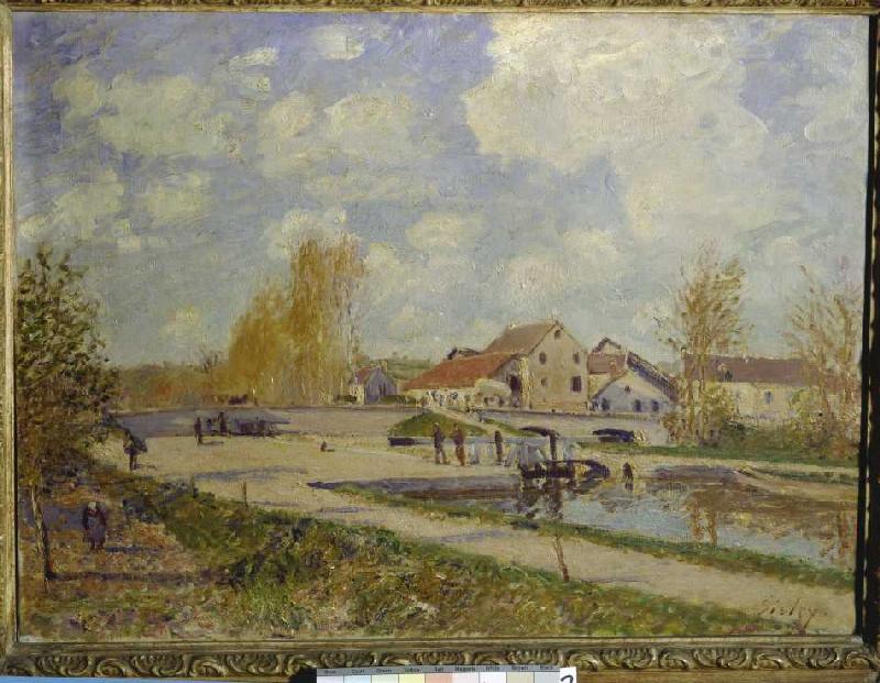 The sluice of Moret. od Alfred Sisley