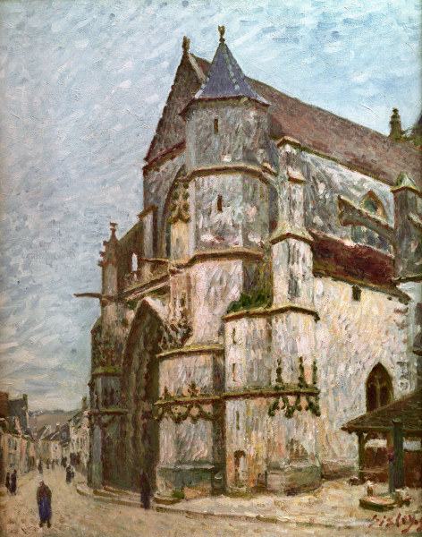 Sisley / Church in Moret in winter /1894 od Alfred Sisley