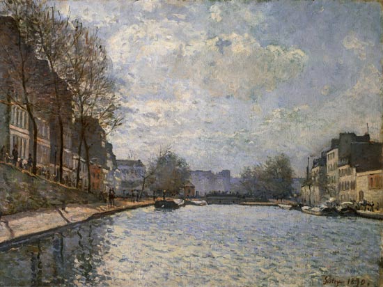 View of the Canal Saint-Martin, Paris od Alfred Sisley
