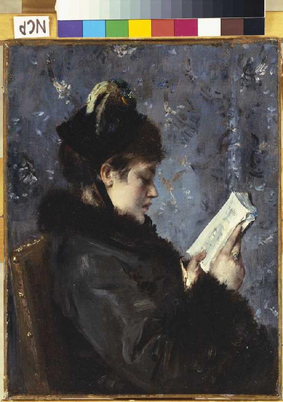 Portrait von Madame Brizat, Mitglied der Comédie Francaise. od Alfred Stevens