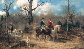 The Autumn Ride, c.1875-80 (oil on canvas)