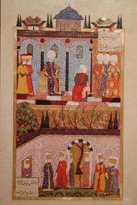 The presentation of gifts to Suleyman I (1495-1566) on the occasion of the circumcision of his sons