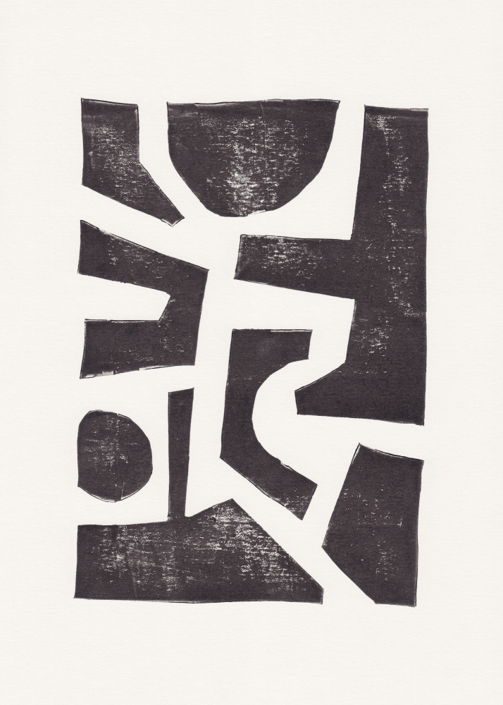 Linocut Abstract #5 od Alisa Galitsyna